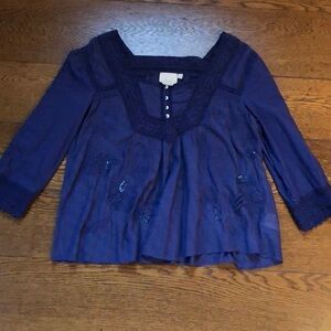 Anthropologie Embroidered Top